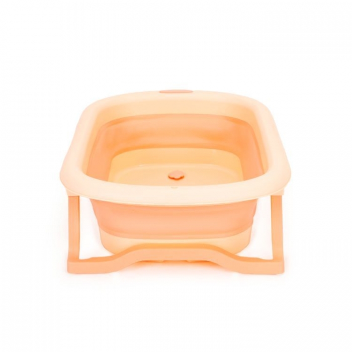 Cadită Baie Pliabilă Ecotoys Roz cu Dop Scurgere - imagine 4