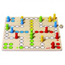 Joc Ludo din lemn Goki - Educativ si Distractiv
