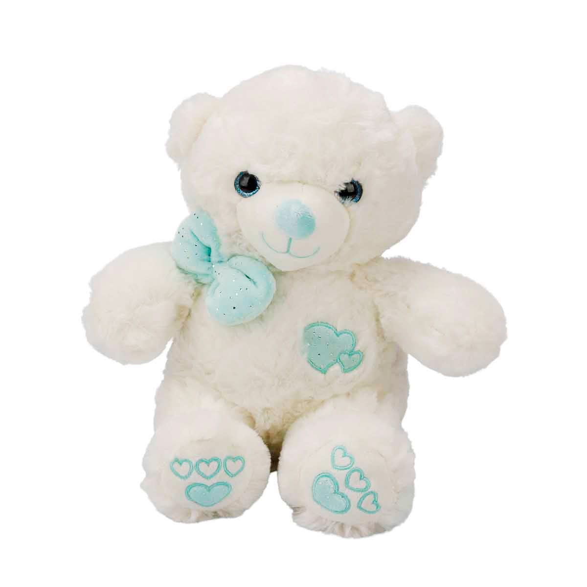 Ursulet Plus Puffy Friends cu Papion, 30 cm