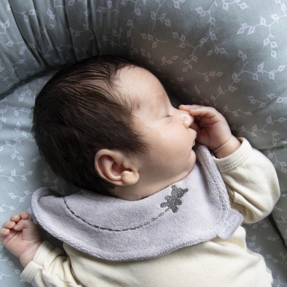 Baveta BabyJem Teddy Gri | Protecție la Masă - imagine 4