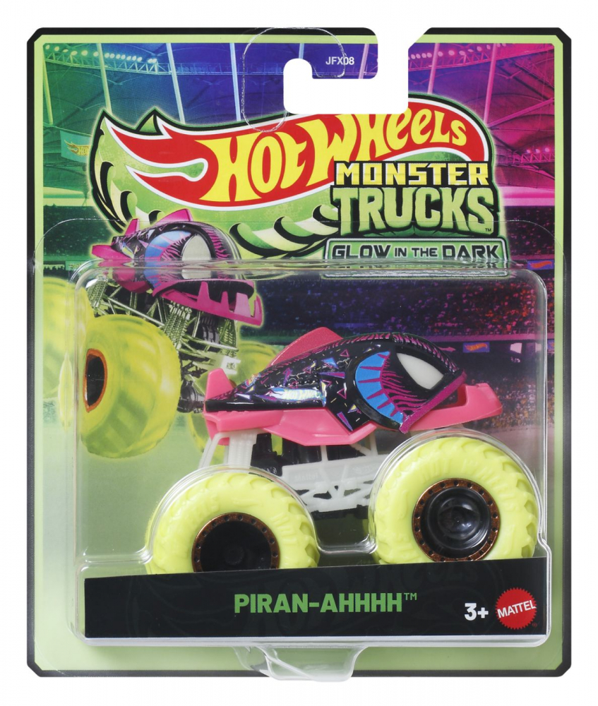 Hot Wheels Monster Truck Piran-Ahhhh Glow-in-Dark