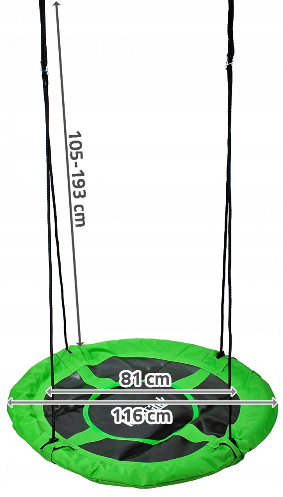 Leagan Cuib Malplay 116 cm, Verde - imagine 3