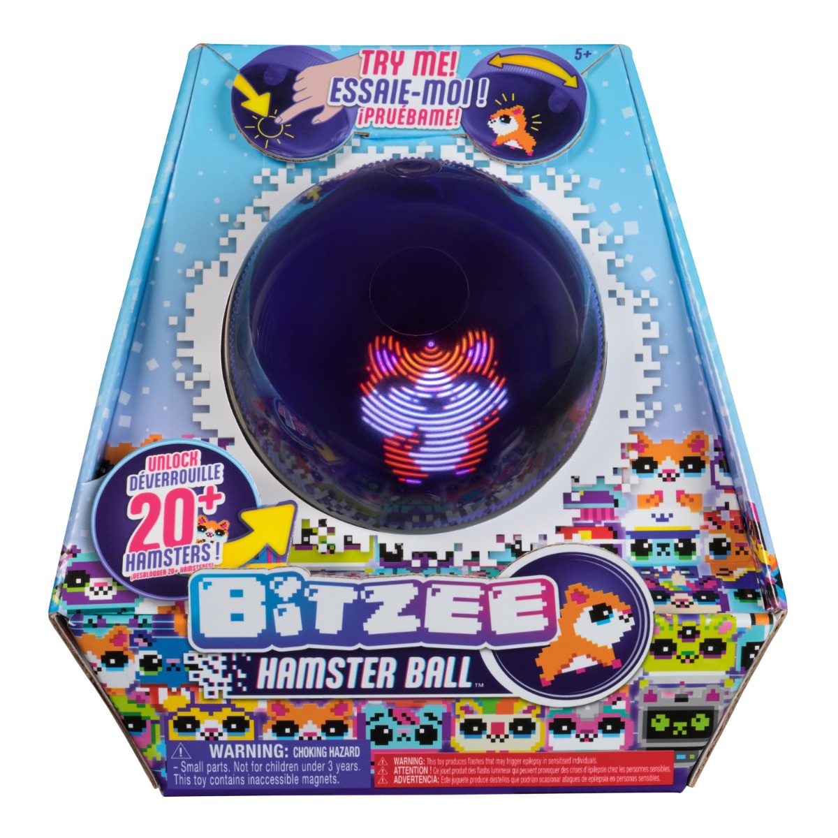 Bitzee Hamster Ball: Jucărie Interactivă cu Efecte Luminoase