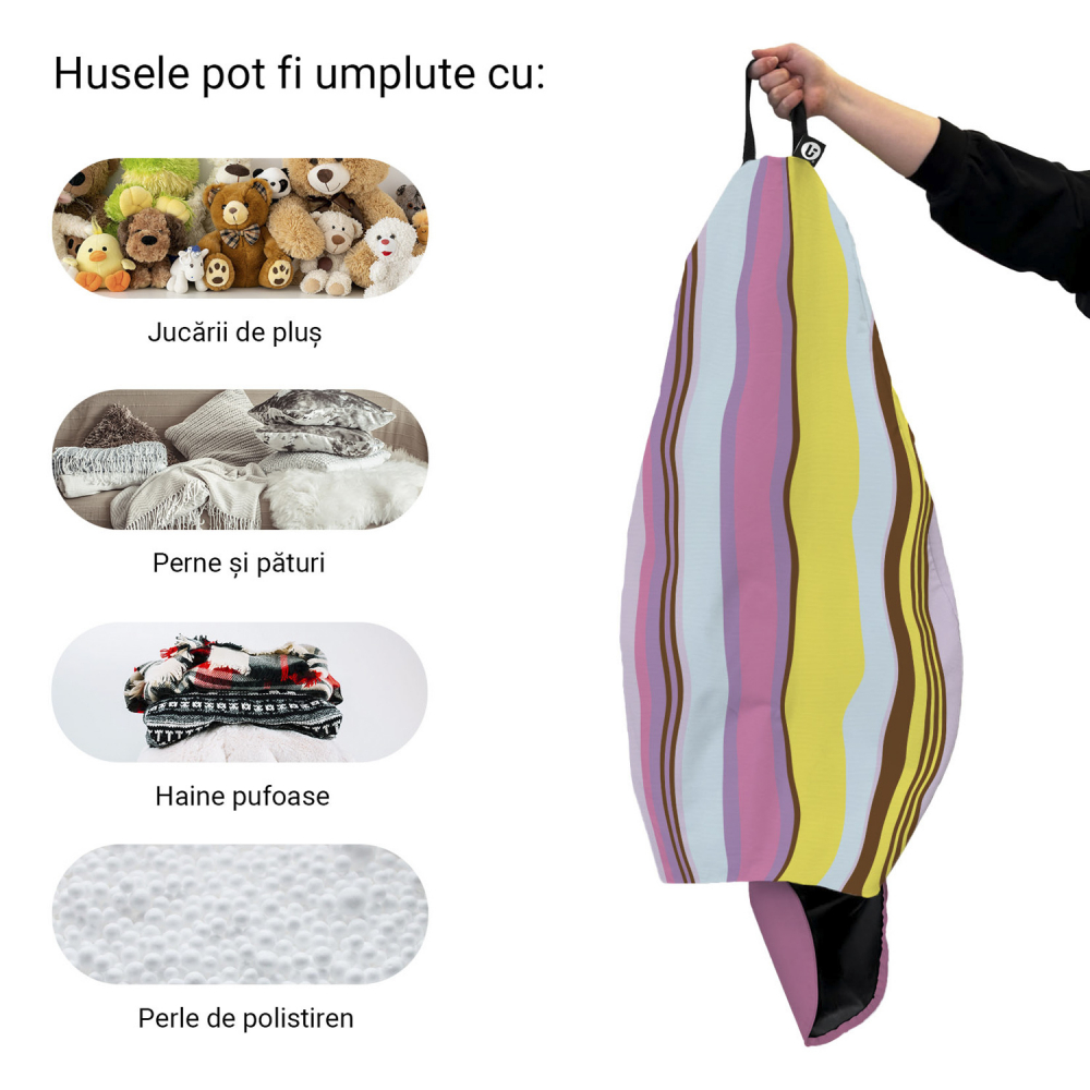 Husă Puf Bean Bag Para XL Marinha Fruits - Updeco