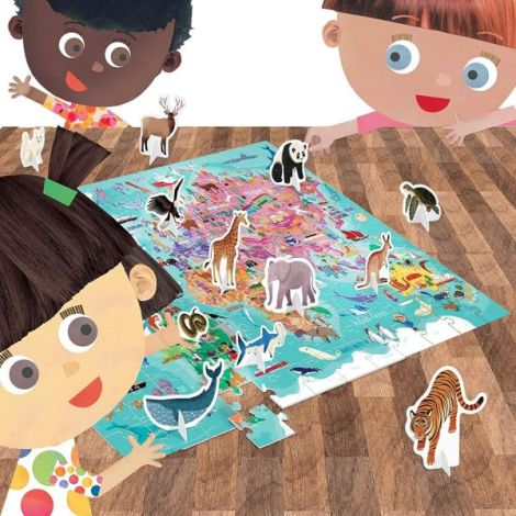 Headu Puzzle Turul Lumii - Joc Educativ Geografie - imagine 5