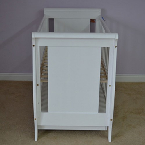 Patut copii lemn Mira 120x60 Alb cu sertar - Hubners - imagine 3
