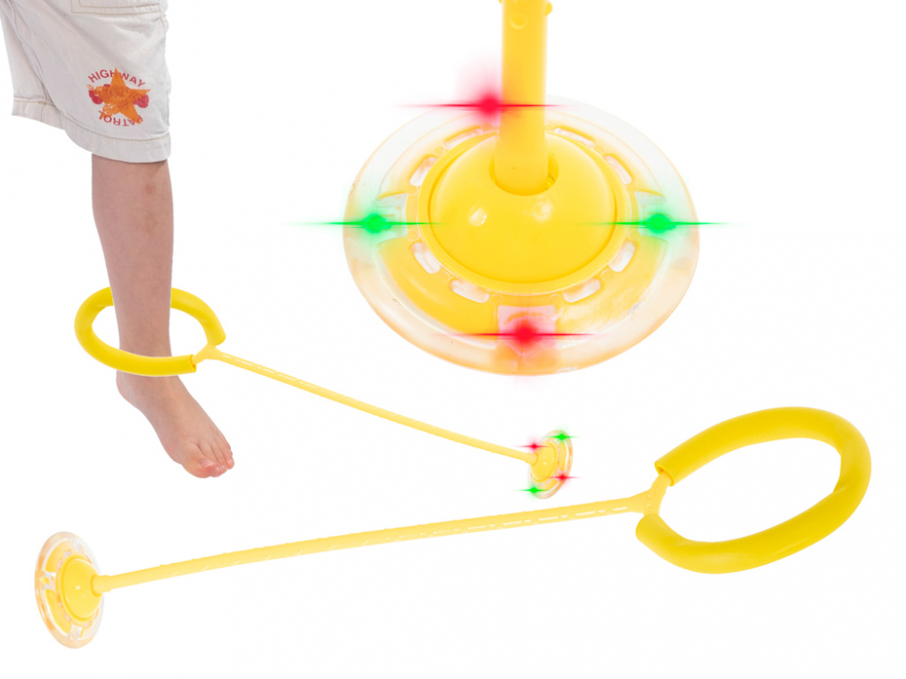 Coardă Sărit Hula Hoop LED Yellow Ikonka - imagine 4