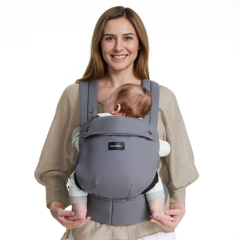 Marsupiu Ergonomic Momcozy PureHug Gri | Confort - imagine 8