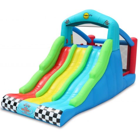 Race Gonflabil Happy Hop cu 3 Tobogane