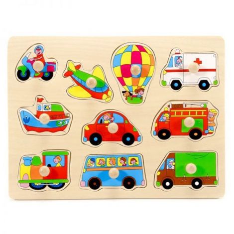 Puzzle Lemn Transport Fakopancs - Dezvoltare Copii