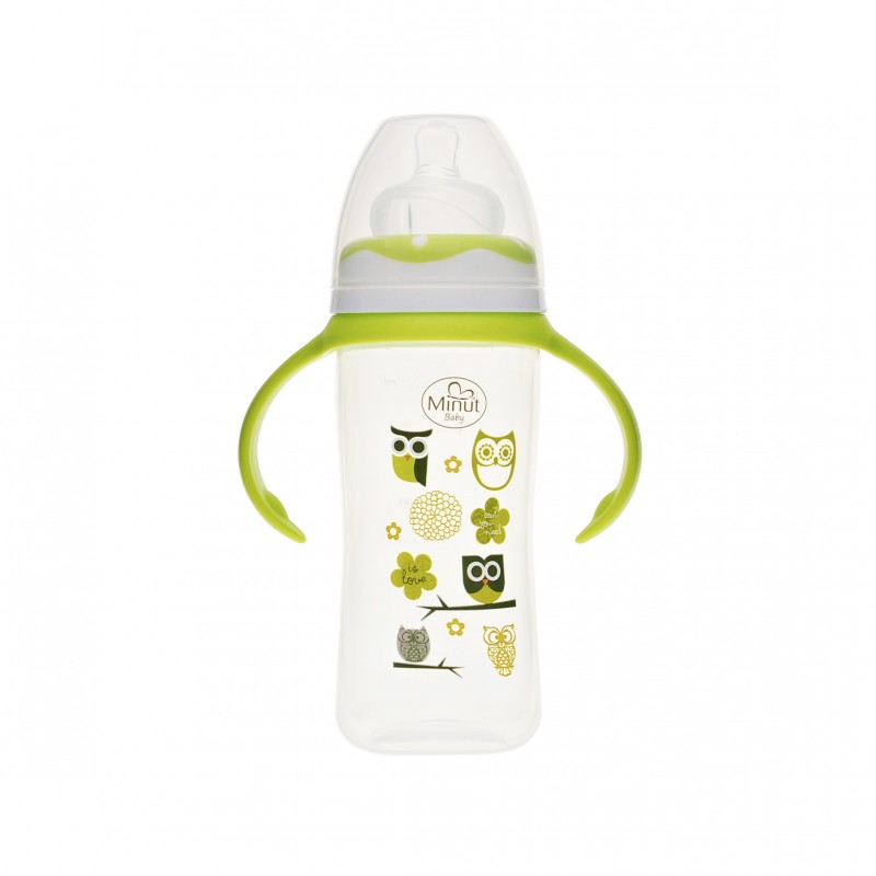 Biberon Minut Baby 270ml, 3+ luni, Verde - imagine 4