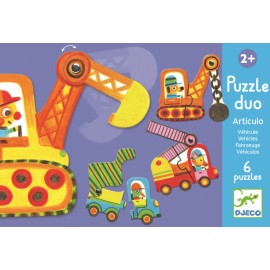 Puzzle Duo Mobil Vehicule Djeco 2+ ani