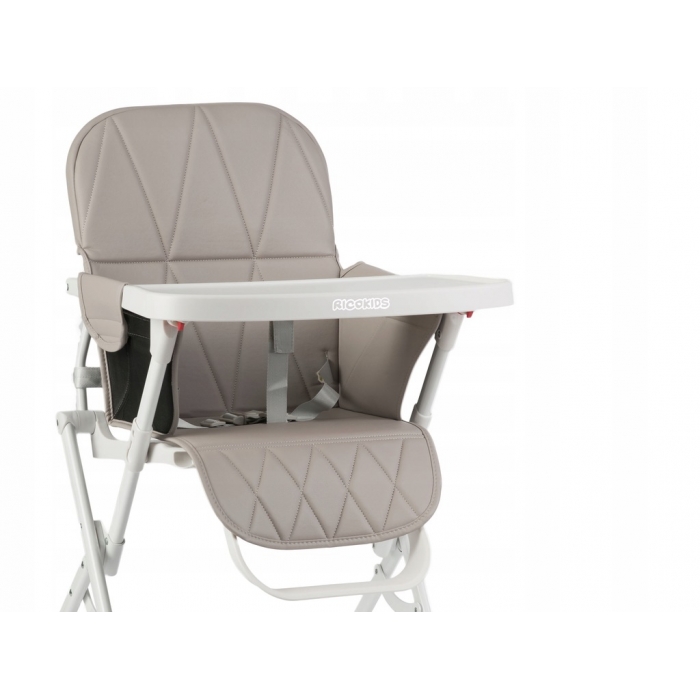 Scaun de masă Ricokids Nuco Alb/Gri, Siguranță și Design - imagine 6