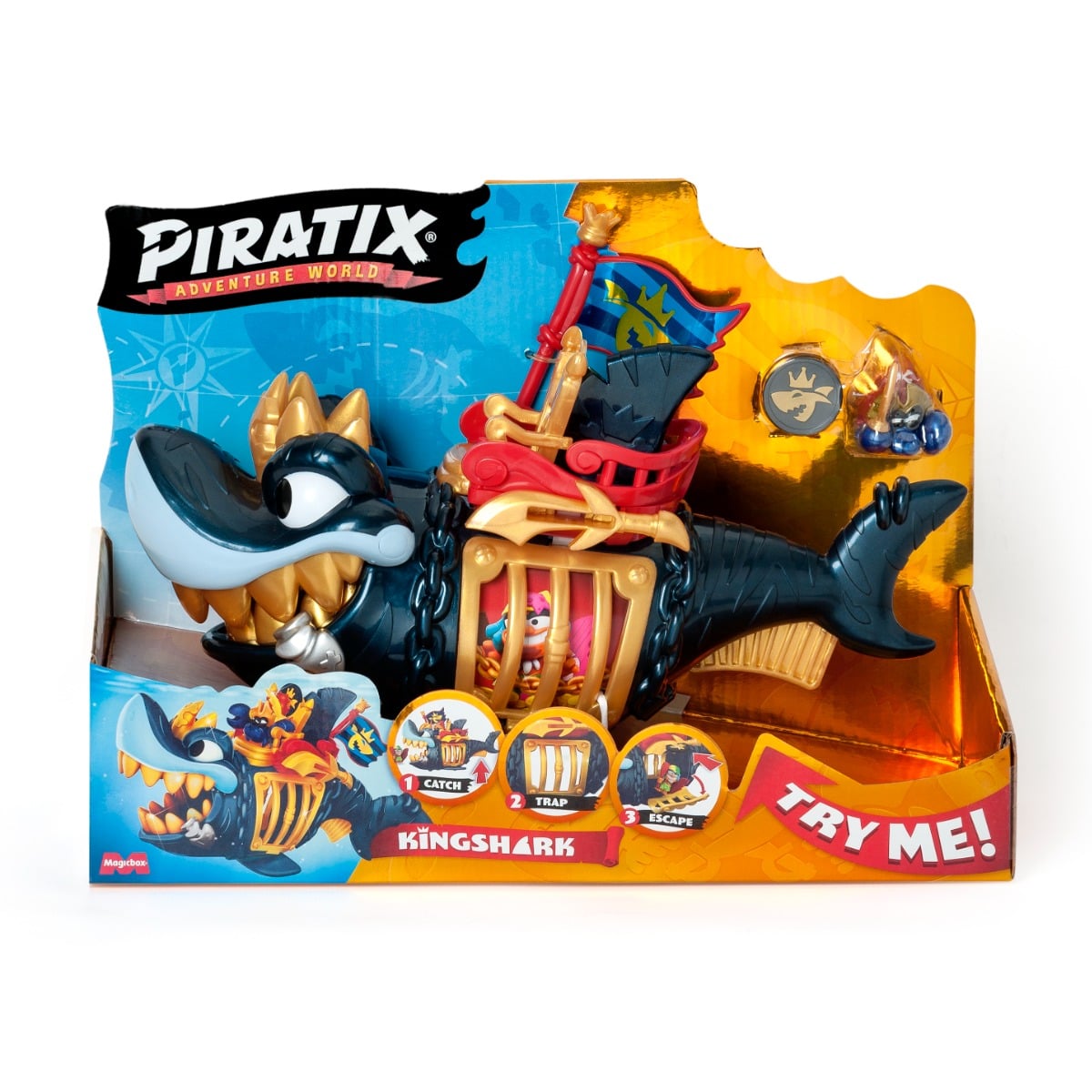 Piratix Set King Shark Gold Figurine