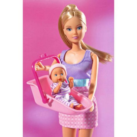 Păpușă Simba Steffi Baby Sitter cu Bebeluși - imagine 2