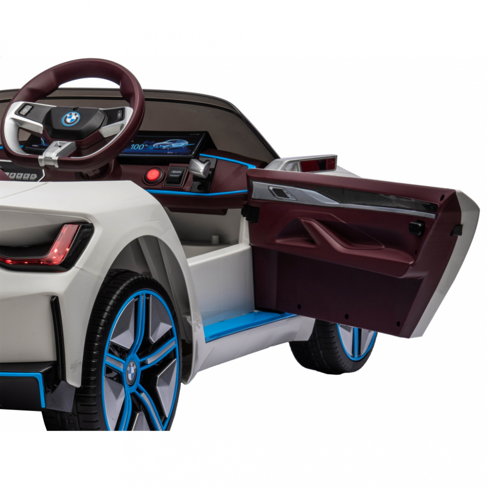 Masinuta Electrica BMW I4 White 12V, 70W - imagine 2