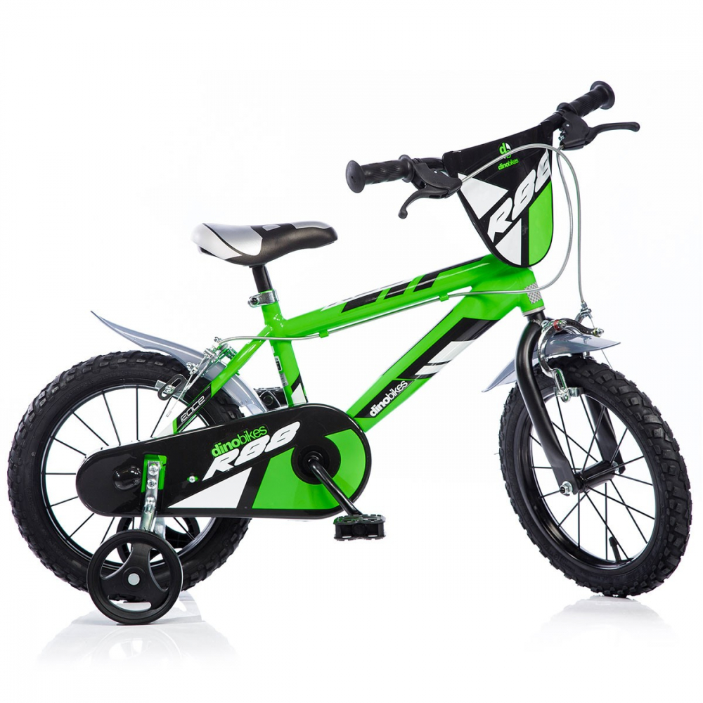 Bicicleta Dino Bikes R88 14" Verde - Siguranță - imagine 2