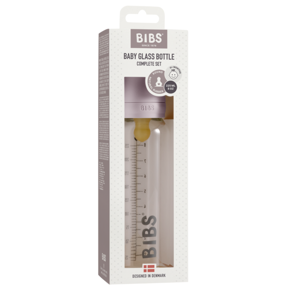 Bibs Biberon Sticlă Anticolici 225ml, Dusky Lilac