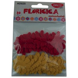 Set 50 flori pasla autoadezive Daco