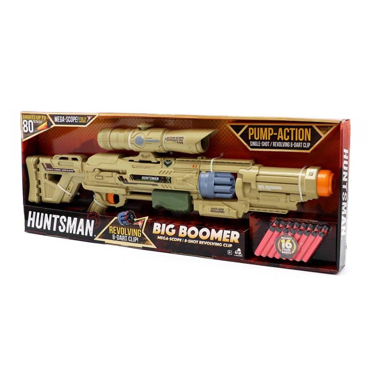 Pusca Big Boomer Huntsman, Lanard Toys, 16 sageti