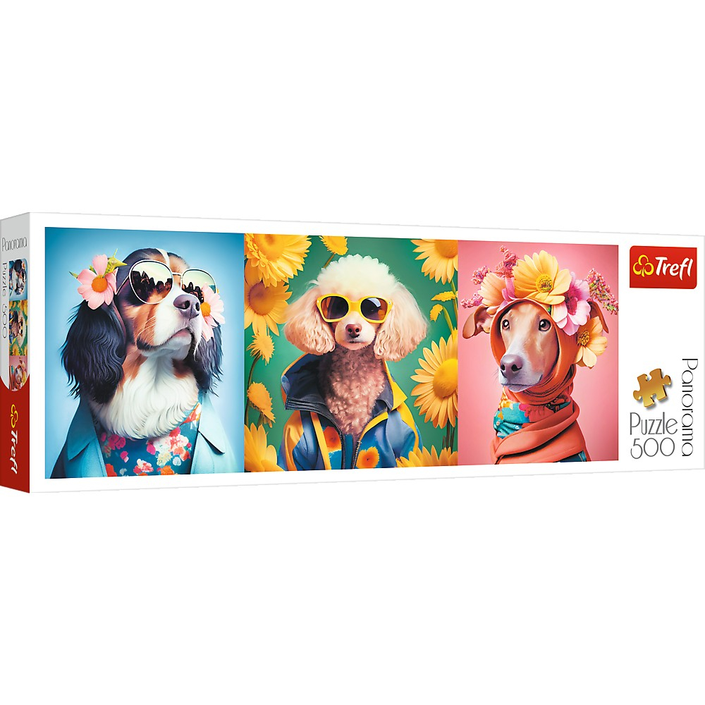 Puzzle Trefl 500: Săptămâna Modei Câinilor
