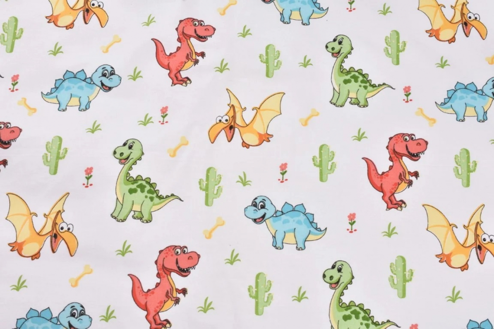 Set Lenjerie Patut Dinozauri Confort Family 5 Piese - imagine 3