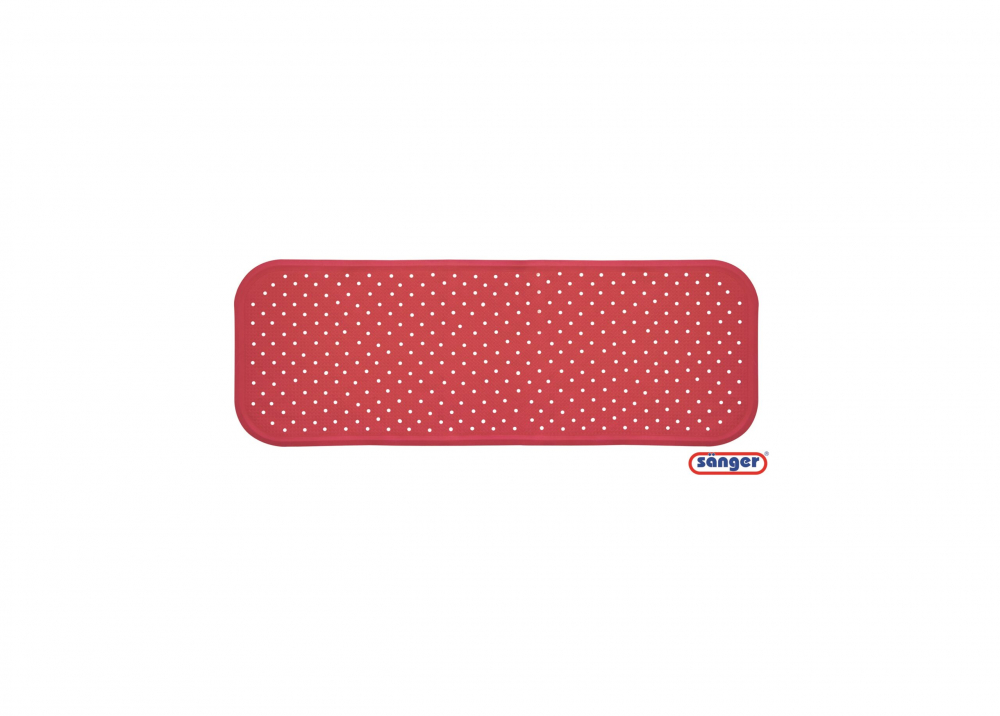 Covor antiderapant cada Sanger, rosu, 96x34 cm