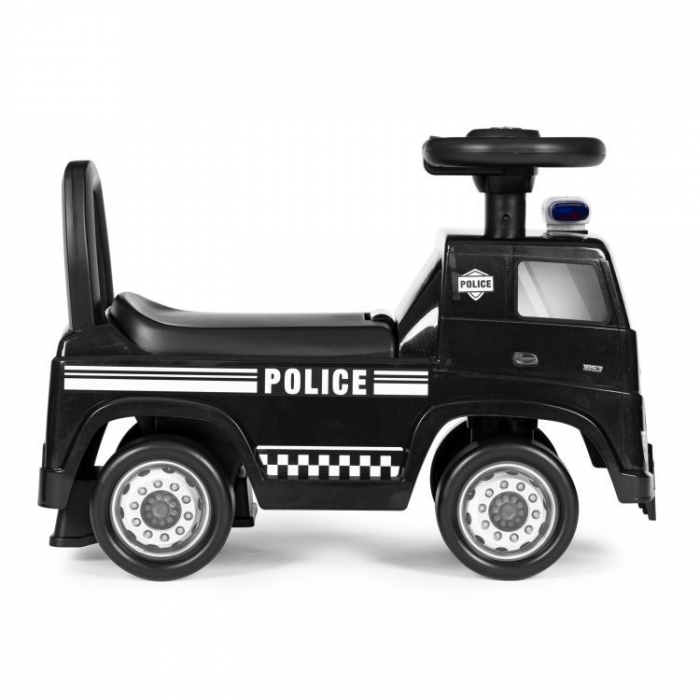 Mașinuță Ecotoys Mercedes Politie Negru, Fără Pedale - imagine 3