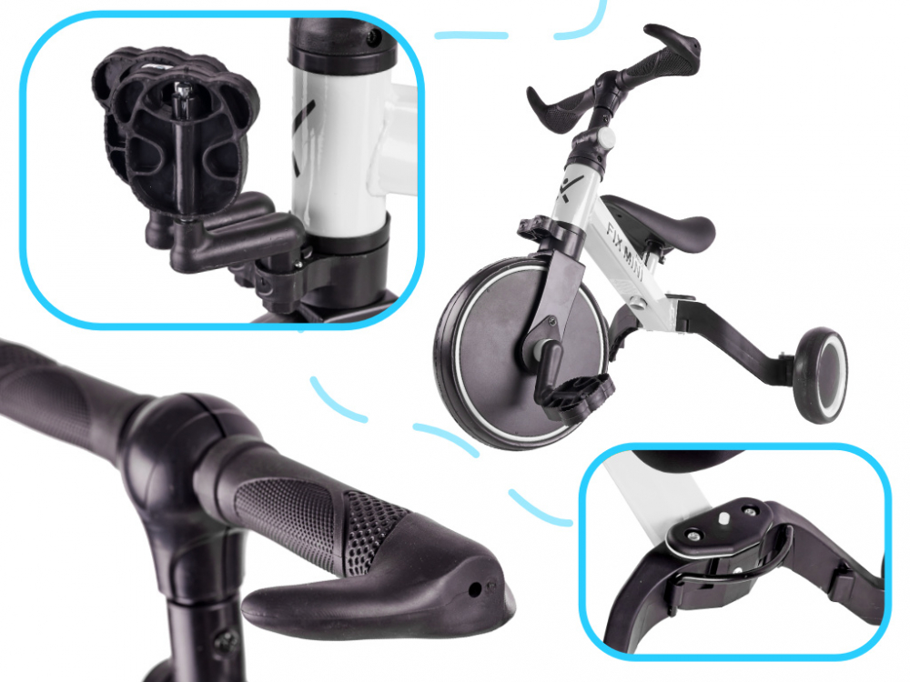 Tricicleta Ikonka 3in1 Trike Fix White, Alba - imagine 2
