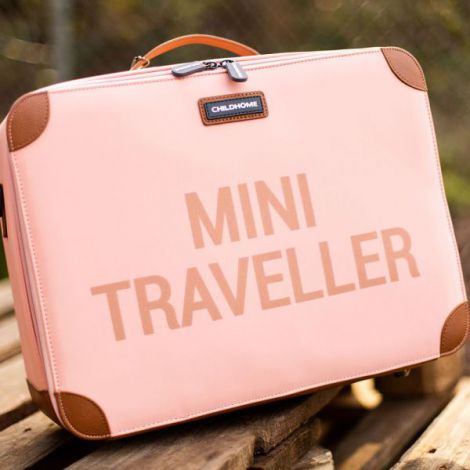 Valiza Childhome Mini Traveller Roz - Compactă & Practică - imagine 4