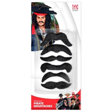 Set Mustăți Pirat Negre Widmann | Accesoriu Carnaval - imagine 3