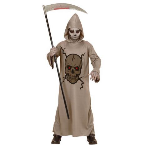 Costum Schelet Roba Gri Widmann | Halloween Copii - imagine 2