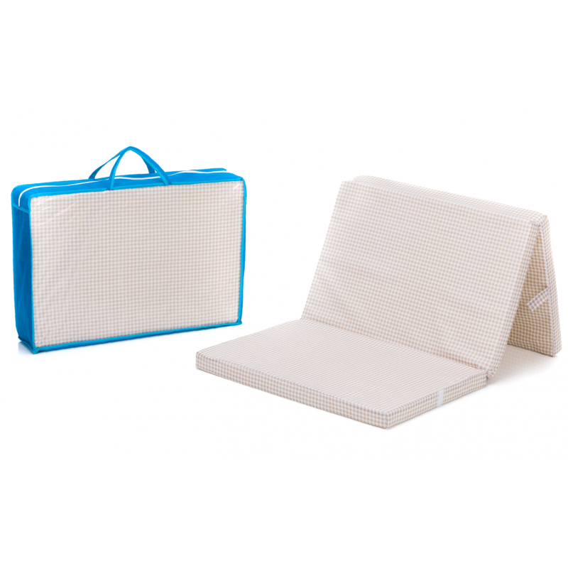 Saltea Pliabilă Fillikid 120x60, Beige Carouri - imagine 7