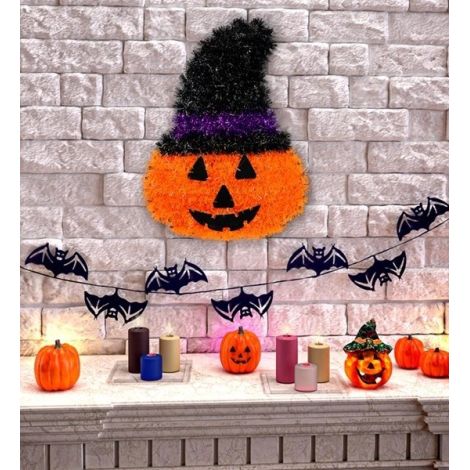 Decor Dovleac Spooky Glitter | Widmann - imagine 2