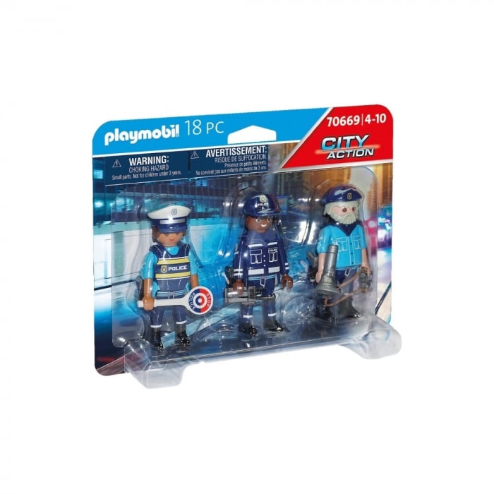 Set 3 Figurine Polițiști Playmobil - Jucărie Acțiune