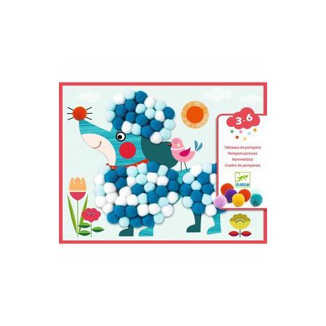 Atelier Creativ Djeco Catelusi Pufosi - Joc Colaj - imagine 2