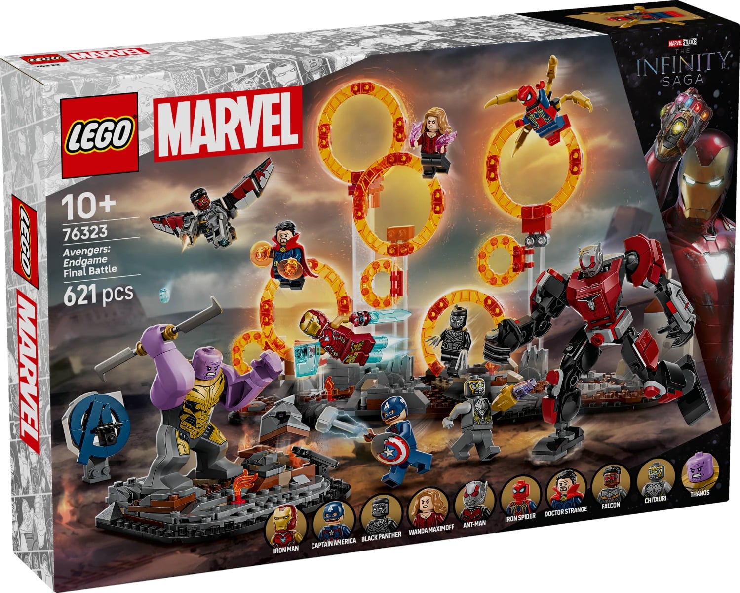 LEGO Marvel 76323 Batalia Finala, 621 Piese