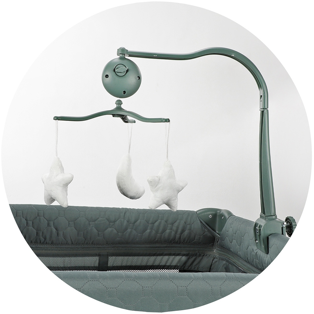 Patut pliabil Chipolino Bella, 2 nivele, Pastel Green - imagine 3