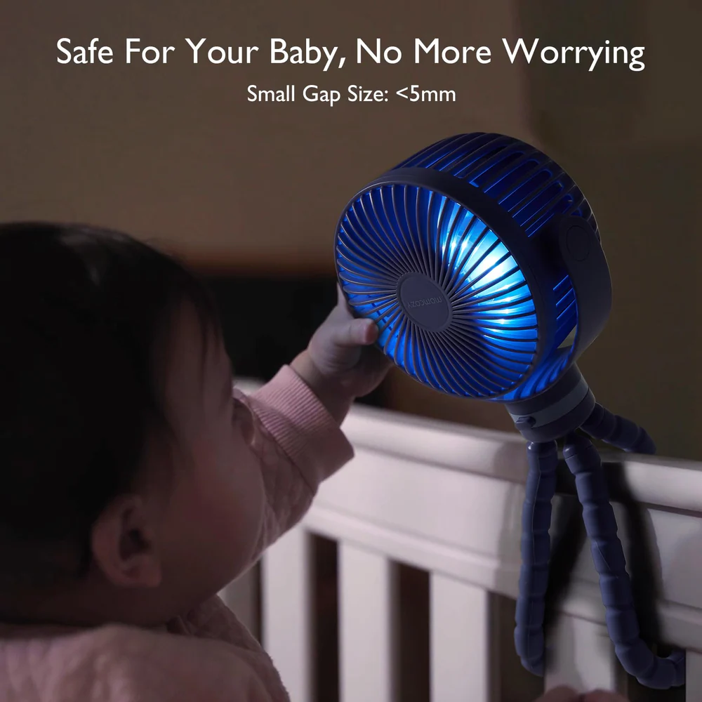 Ventilator Momcozy Portabil 360° Verde - Nor Pufos - imagine 4