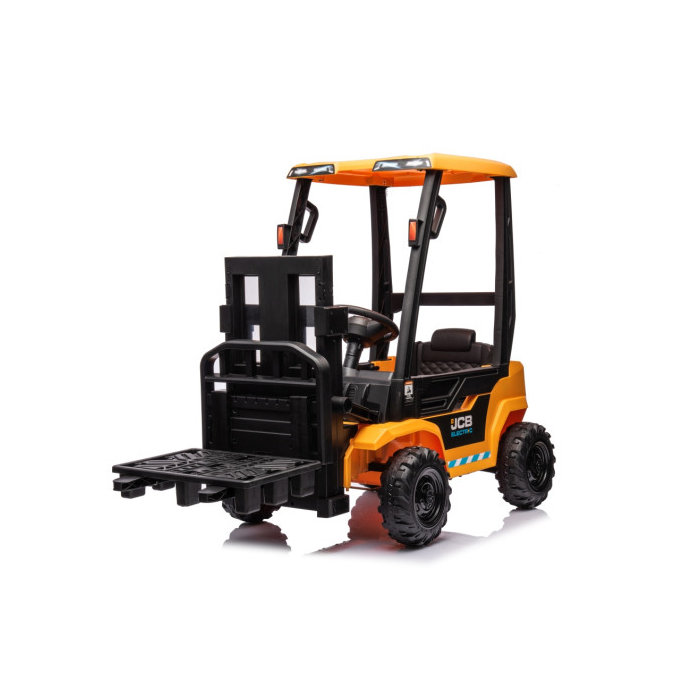 Tractor Stivuitor JCB Electric Galben pentru Copii