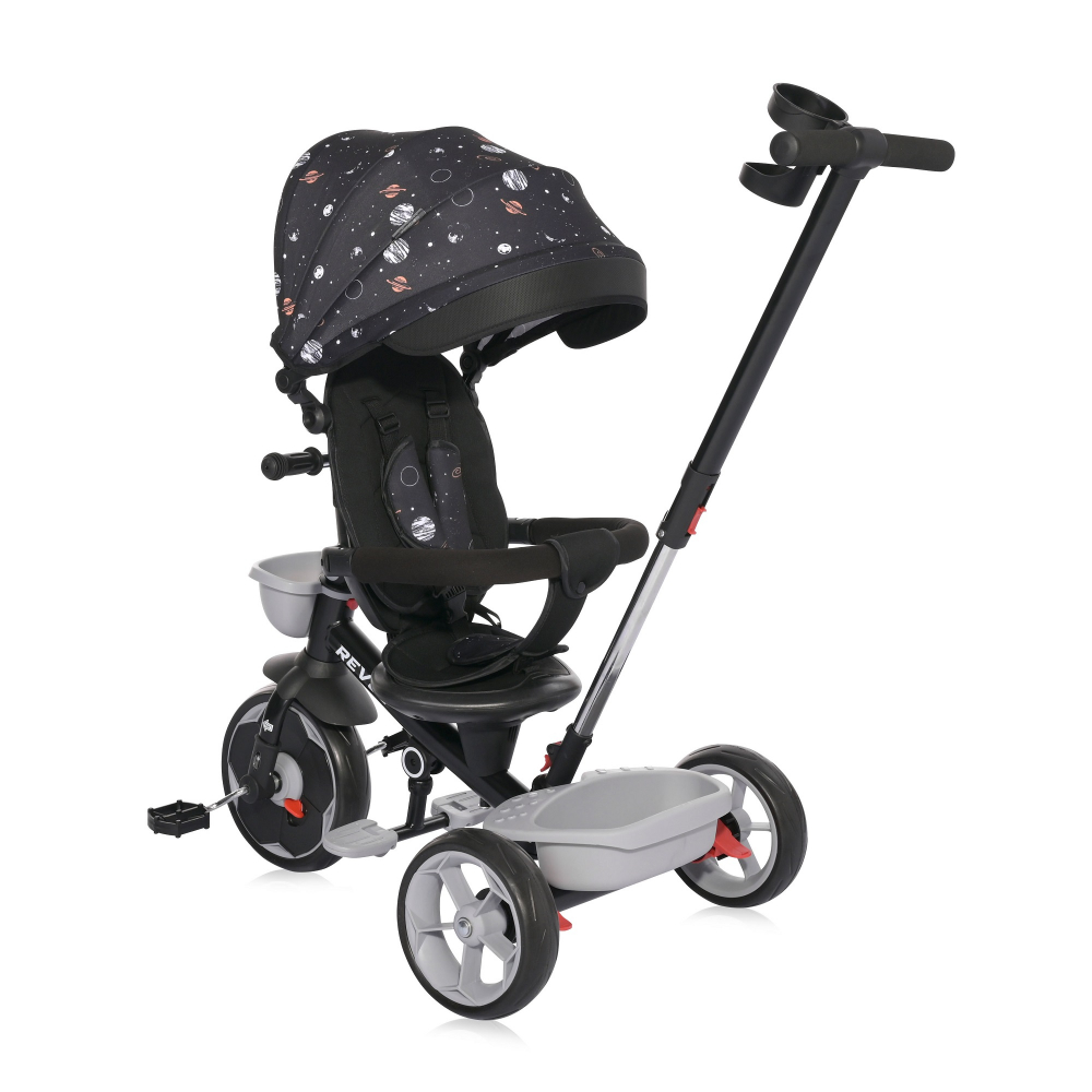 Tricicleta Lorelli Revel Black Cosmos, Scaun Rotativ 360° - imagine 2