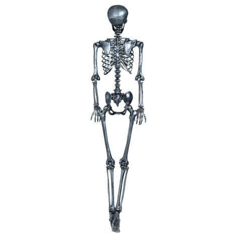 Decor Schelet Argintiu Guirca 90cm - Halloween - imagine 7