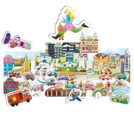 Mieredu Set Stickere Reutilizabile Oras - imagine 3