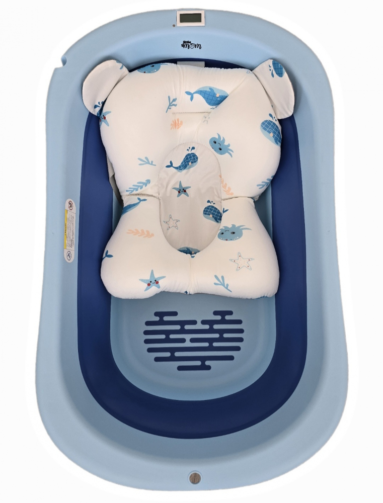 Cădiță Pliabilă Little Mom Blue cu Termometru - imagine 5