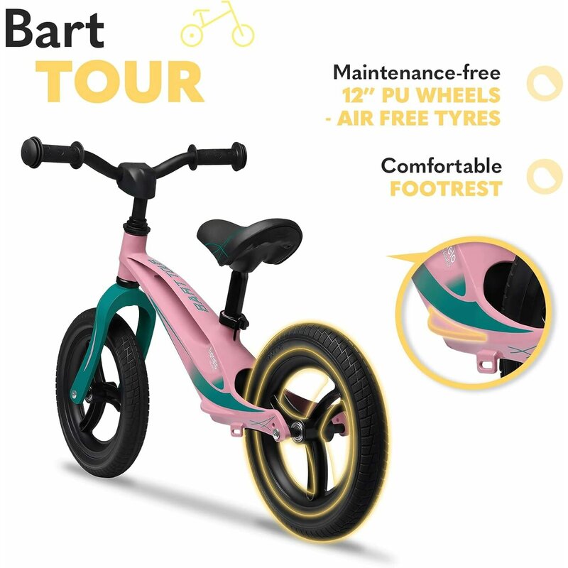 Bicicleta echilibru Lionelo Bart Pink 12 - imagine 3