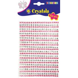 Set 525 Cristale Autoadezive Roz și Argintiu Playbox