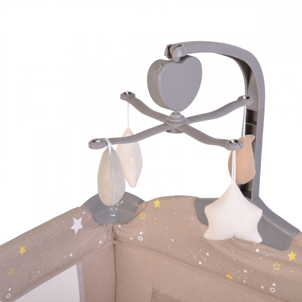 Patut 2 nivele Cangaroo | Beige Pliabil - imagine 3