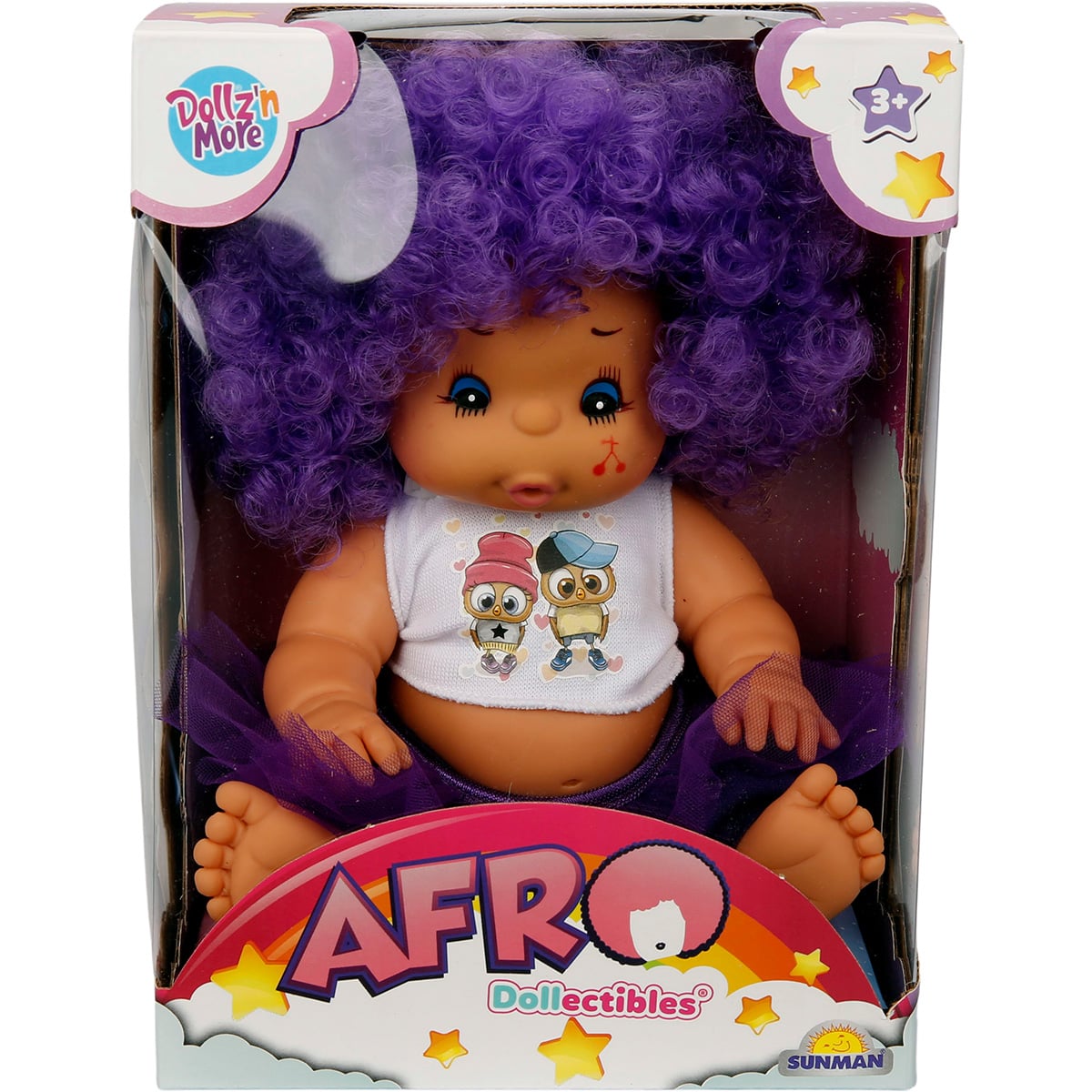 Papusa Bebelus Afro, Dollz n More, 23 cm, Mov