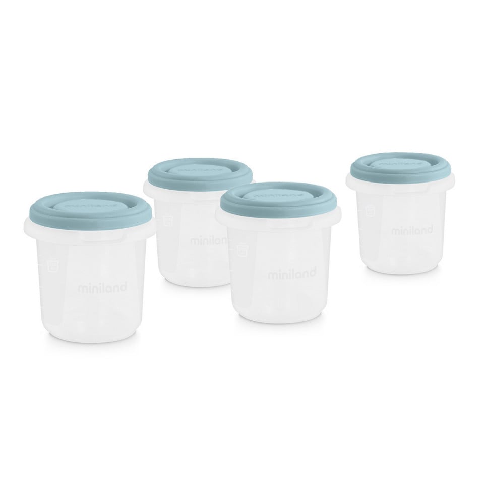 Set 4 Recipiente Miniland Terra Ocean 200ml