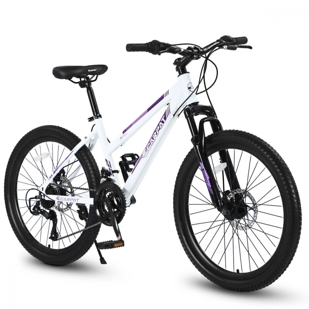Carpat MTB Alb 24" Copii 130-160cm